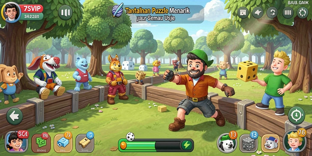 Tampilan tangkapan layar 7SVIP yang menunjukkan gameplay Puzzle.