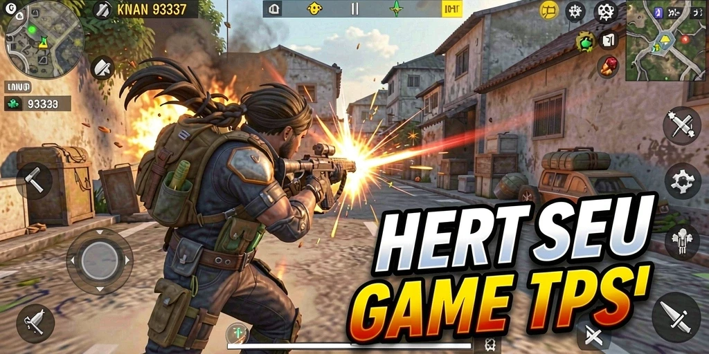 Screenshot menampilkan aksi intens dalam gameplay TPS.