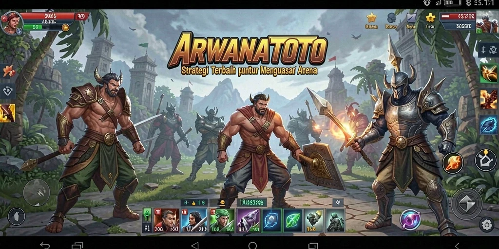 Screenshot gameplay ARWANATOTO dengan aksi strategi yang mendebarkan.