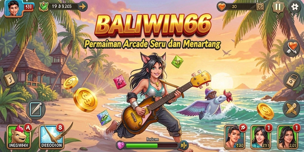 Screenshot gameplay seru BALIWIN66 dengan tantangan Arcade.