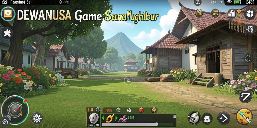 Tampilan gameplay DEWANUSA yang cerah dan menyenangkan.