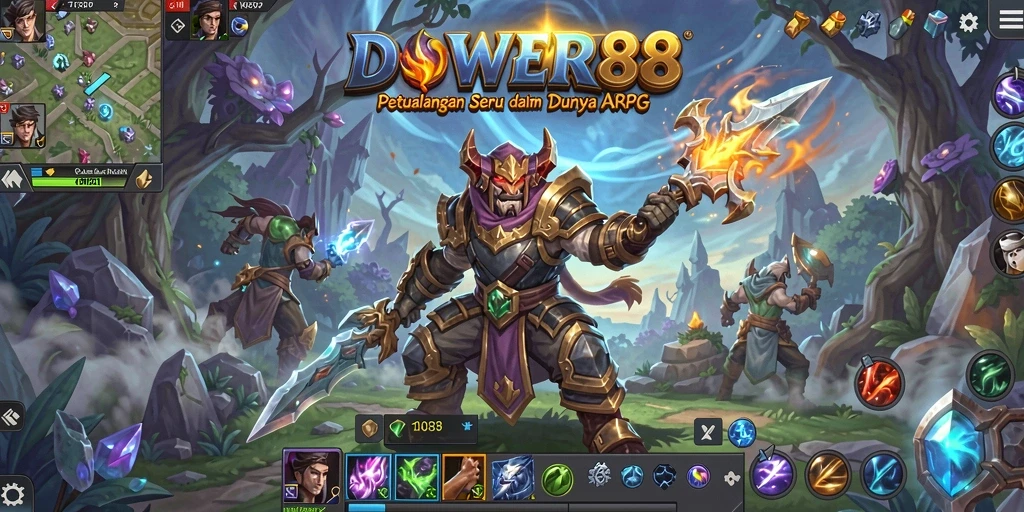 Tampilan gameplay DOWER88 yang epik dan menantang.