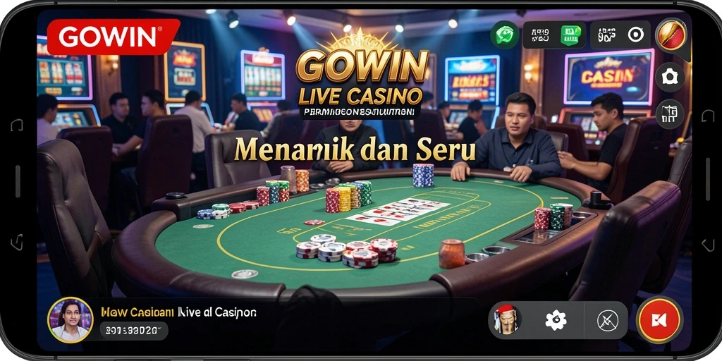Tampilan menarik dari permainan Live Casino di GOWIN.