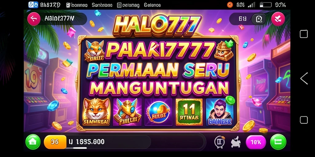 Tampilan gameplay seru di HALO777, menunjukkan keseruan permainan Slot.