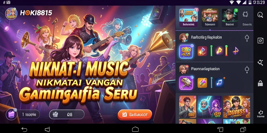 Tampilan gameplay HOKI8815 yang menampilkan tantangan musik.