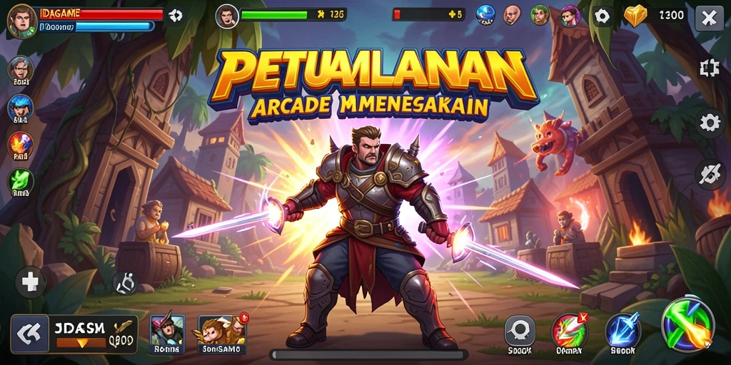Tampilan khas gameplay seru dalam IDAGAME di arcade.