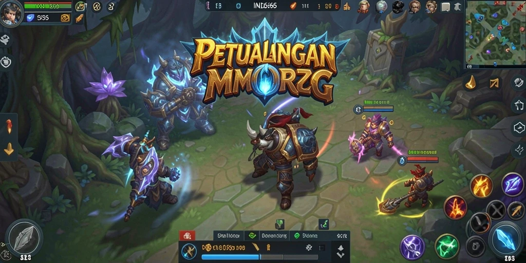 Screenshot menampilkan karakter beraksi dalam pertempuran MMORPG.