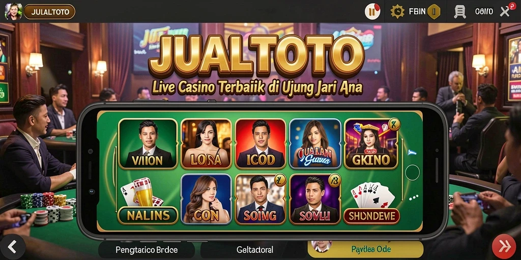 Gameplay Live Casino dengan dealer profesional di JUALTOTO.