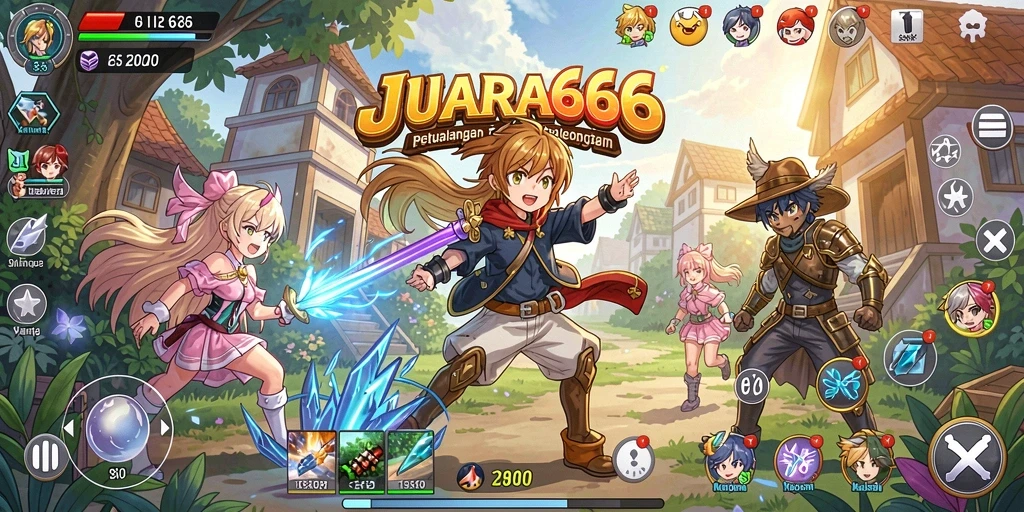 Tampilan gameplay JUARA666 yang dinamis dan menakjubkan.