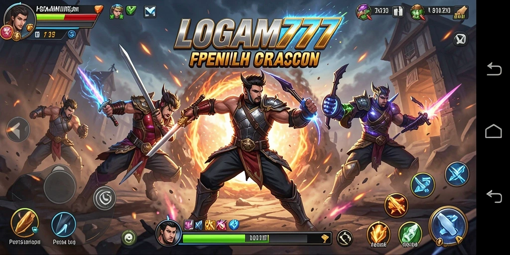 Screenshot LOGAM777 menampilkan aksi pertarungan yang mendebarkan.
