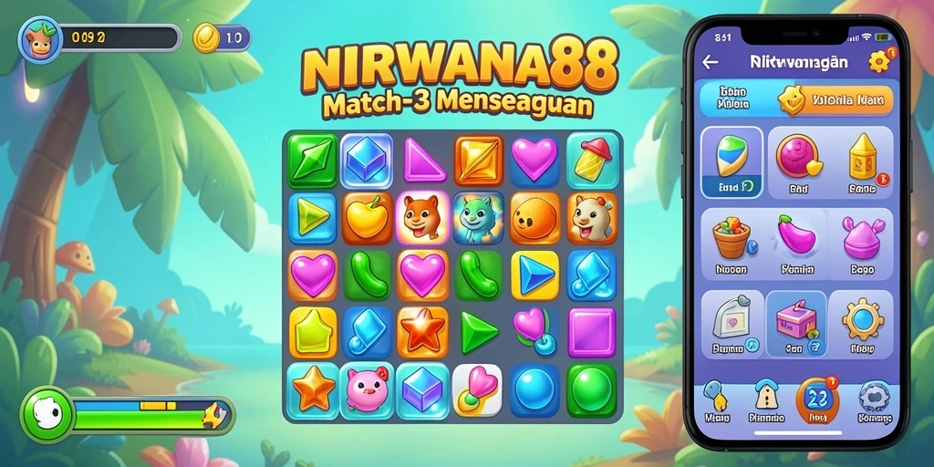 Tampilan gameplay <strong>NIRWANA88</strong> yang seru dan penuh warna.