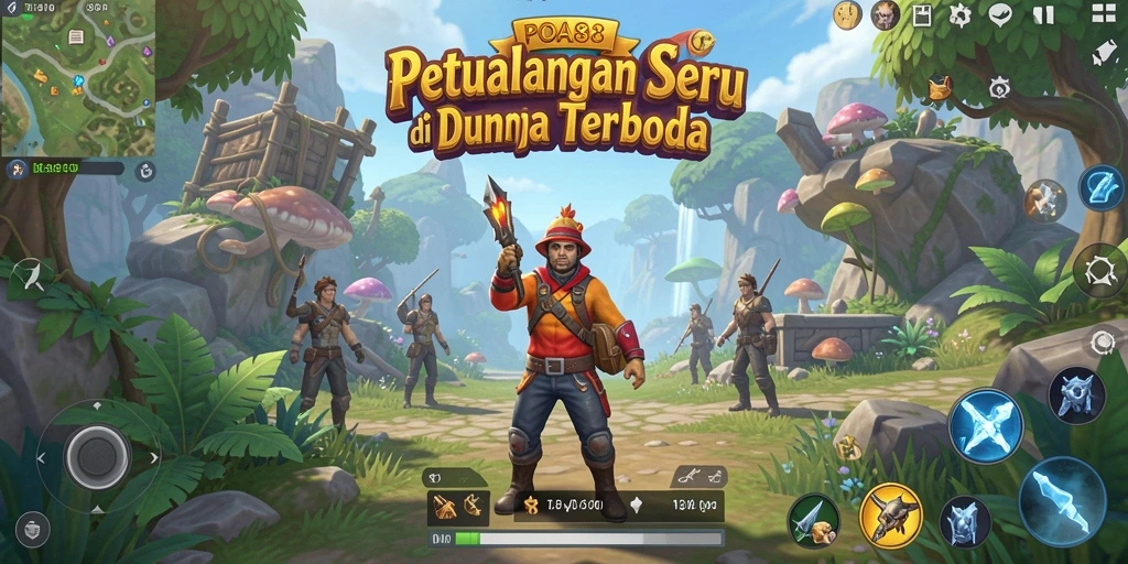 Tangkapan layar gameplay <strong>POA88</strong> menunjukkan keindahan dunia terbuka yang luas.