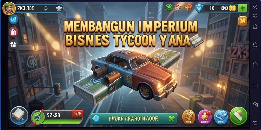 Tangkapan layar menampilkan gameplay seru ZK3 dengan berbagai fitur Tycoon.